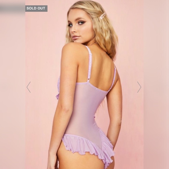 Dolls Kill Flirting With Magic Lace Bodysuit Size Small - Picture 3 of 4